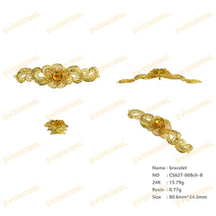 Jewelry set Filigree Bracelet White Wax Casting Resin 3D Printing Service CS62T-008ch-B