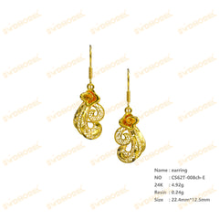 Jewelry set Filigree Earrings White Wax Casting Resin 3D Printing Service CS62T-008ch-E