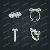 Jewelry set Filigree Ring White Wax Casting Resin 3D Printing Service CS62T-008ch-R