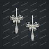 Jewelry set Filigree Earrings White Wax Casting Resin 3D Printing Service CS62T-009ch-E