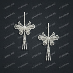 Jewelry set Filigree Earrings White Wax Casting Resin 3D Printing Service CS62T-009ch-E