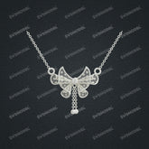 Jewelry set Filigree Necklace White Wax Casting Resin 3D Printing Service CS61T-009ch-N1