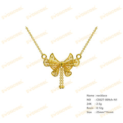 Jewelry set Filigree Necklace White Wax Casting Resin 3D Printing Service CS61T-009ch-N1