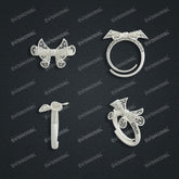 Jewelry set Filigree Ring White Wax Casting Resin 3D Printing Service CS62T-009ch-R