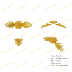 Jewelry set Filigree Bracelet White Wax Casting Resin 3D Printing Service CS62T-010ch-B1