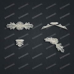 Jewelry set Filigree Set White Wax Casting Resin 3D Printing Service CS62T-010ch