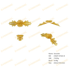 Jewelry set Filigree Bracelet White Wax Casting Resin 3D Printing Service CS62T-010ch-B