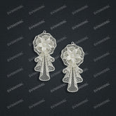 Jewelry set Filigree Earrings White Wax Casting Resin 3D Printing Service CS62T-010ch-E1