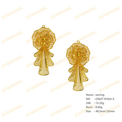 Jewelry set Filigree Earrings White Wax Casting Resin 3D Printing Service CS62T-010ch-E