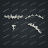 Jewelry set Filigree Bracelet White Wax Casting Resin 3D Printing Service CS62T-011ch-B