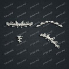 Jewelry set Filigree Set White Wax Casting Resin 3D Printing Service CS62T-011ch