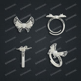 Jewelry set Filigree Ring White Wax Casting Resin 3D Printing Service CS62T-011ch-R