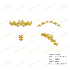 Jewelry set Filigree Bracelet White Wax Casting Resin 3D Printing Service CS62T-011ch-B