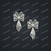 Jewelry set Filigree Earrings White Wax Casting Resin 3D Printing Service CS62T-012ch-E