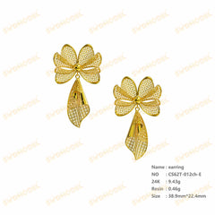 Jewelry set Filigree Earrings White Wax Casting Resin 3D Printing Service CS62T-012ch-E