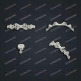 Jewelry set Filigree Bracelet White Wax Casting Resin 3D Printing Service CS62T-013ch-B