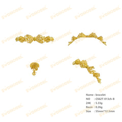 Jewelry set Filigree Bracelet White Wax Casting Resin 3D Printing Service CS62T-013ch-B