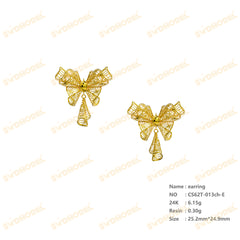Jewelry set Filigree Earrings White Wax Casting Resin 3D Printing Service CS62T-013ch-E