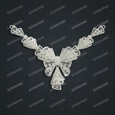 Jewelry set Filigree Necklace White Wax Casting Resin 3D Printing Service CS62T-013ch-N1