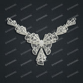 Jewelry set Filigree Necklace White Wax Casting Resin 3D Printing Service CS62T-013ch-N