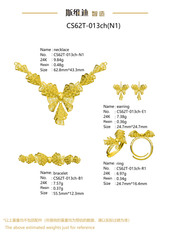 Jewelry set Filigree Set White Wax Casting Resin 3D Printing Service CS62T-013ch(N1)