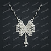 Jewelry set Filigree Necklace White Wax Casting Resin 3D Printing Service CS62T-014ch-N1