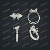 Jewelry set Filigree Ring White Wax Casting Resin 3D Printing Service CS62T-014ch-R