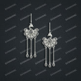 Jewelry set Filigree Earrings White Wax Casting Resin 3D Printing Service CS62T-017ch-E
