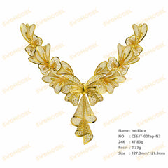 Jewelry set Filigree Necklace White Wax Casting Resin 3D Printing Service CS61T-001ap-N3