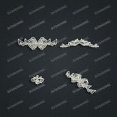 Jewelry set Filigree Bracelet White Wax Casting Resin 3D Printing Service CS63T-002ap-B