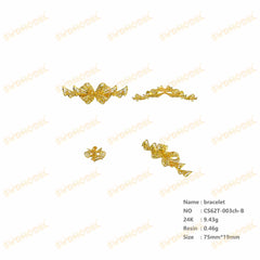 Jewelry set Filigree Bracelet White Wax Casting Resin 3D Printing Service CS63T-002ap-B