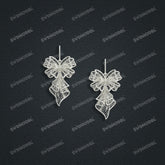 Jewelry set Filigree Earrings White Wax Casting Resin 3D Printing Service CS63T-002ap-E1