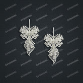 Jewelry set Filigree Earrings White Wax Casting Resin 3D Printing Service CS63T-002ap-E