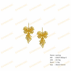 Jewelry set Filigree Earrings White Wax Casting Resin 3D Printing Service CS63T-002ap-E