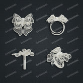 Jewelry set Filigree Ring White Wax Casting Resin 3D Printing Service CS63T-003ap-R