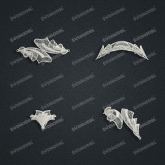 Jewelry set Filigree Bracelet White Wax Casting Resin 3D Printing Service CS63T-004ap-B1