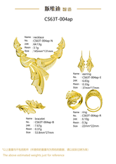 Jewelry set Filigree Set White Wax Casting Resin 3D Printing Service CS63T-004ap