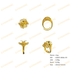 Jewelry set Filigree Ring White Wax Casting Resin 3D Printing Service CS63T-004ap-R1