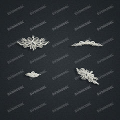 Jewelry set Filigree Bracelet White Wax Casting Resin 3D Printing Service CS63T-005ap-B