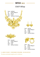 Jewelry set Filigree Set White Wax Casting Resin 3D Printing Service CS63T-005ap