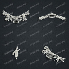 Jewelry set Filigree Bracelet White Wax Casting Resin 3D Printing Service CS63T-006ap-B