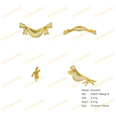 Jewelry set Filigree Bracelet White Wax Casting Resin 3D Printing Service CS63T-006ap-B