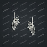 Jewelry set Filigree Earrings White Wax Casting Resin 3D Printing Service CS63T-006ap-E