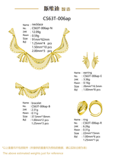 Jewelry set Filigree Set White Wax Casting Resin 3D Printing Service CS63T-006ap
