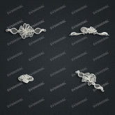 Jewelry set Filigree Bracelet White Wax Casting Resin 3D Printing Service CS63T-007ap-B