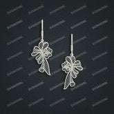 Jewelry set Filigree Earrings White Wax Casting Resin 3D Printing Service CS63T-007ap-E
