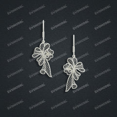 Jewelry set Filigree Earrings White Wax Casting Resin 3D Printing Service CS63T-007ap-E
