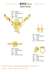 Jewelry set Filigree Set White Wax Casting Resin 3D Printing Service CS63T-007ap