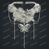 Jewelry set Filigree Necklace White Wax Casting Resin 3D Printing Service CS63T-016ap-N