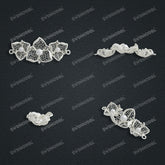 Jewelry set Filigree Bracelet White Wax Casting Resin 3D Printing Service CS63T-023ap-B